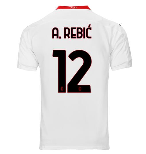 AC Milan Away Kit Soccer Jersey A. REBIĆ #12 2020/21